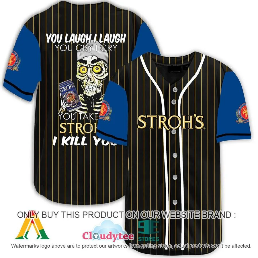 Achmed The Dead Terrorist You Laugh I Laugh You Take My Stroh's Beer I Kill You Baseball Jersey Trending