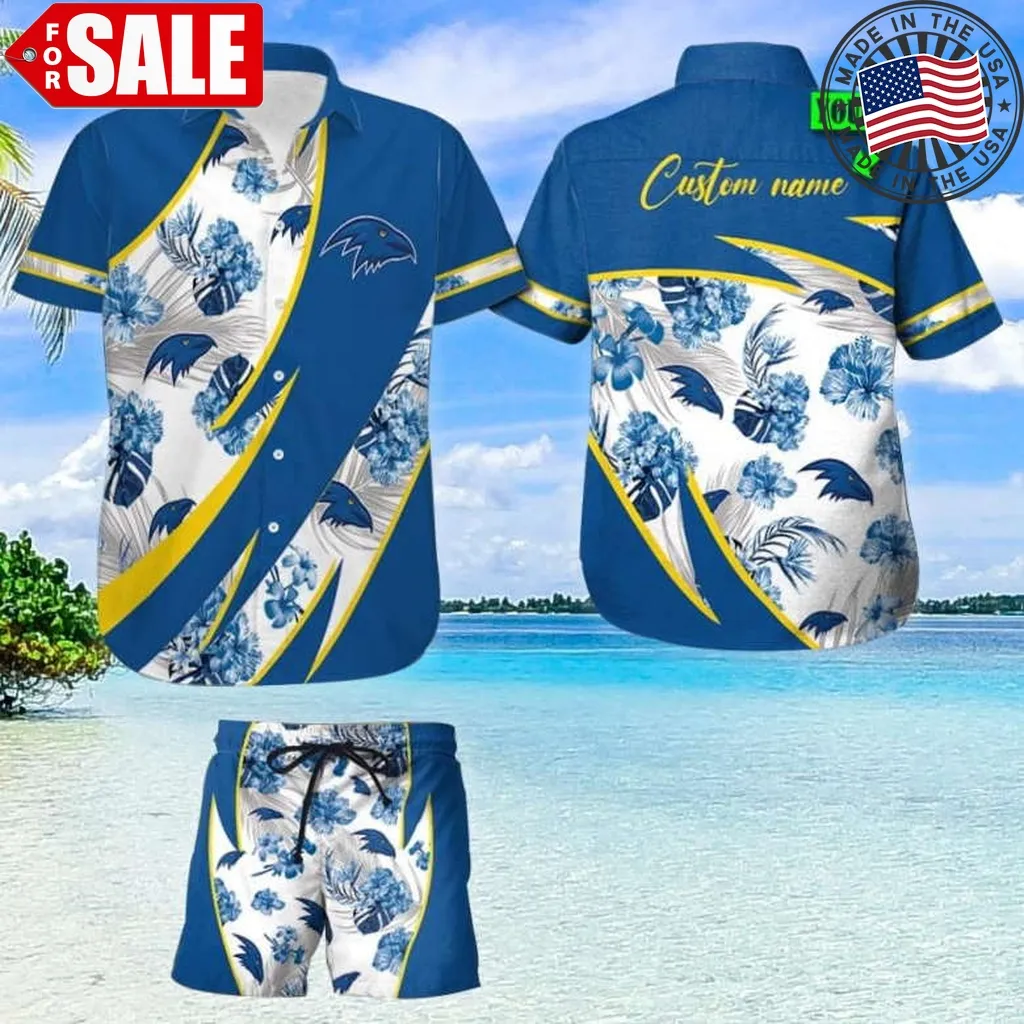 Adelaide Crows Custom Name For Fans Hawaiian Shirt And Shorts Unisex Tshirt