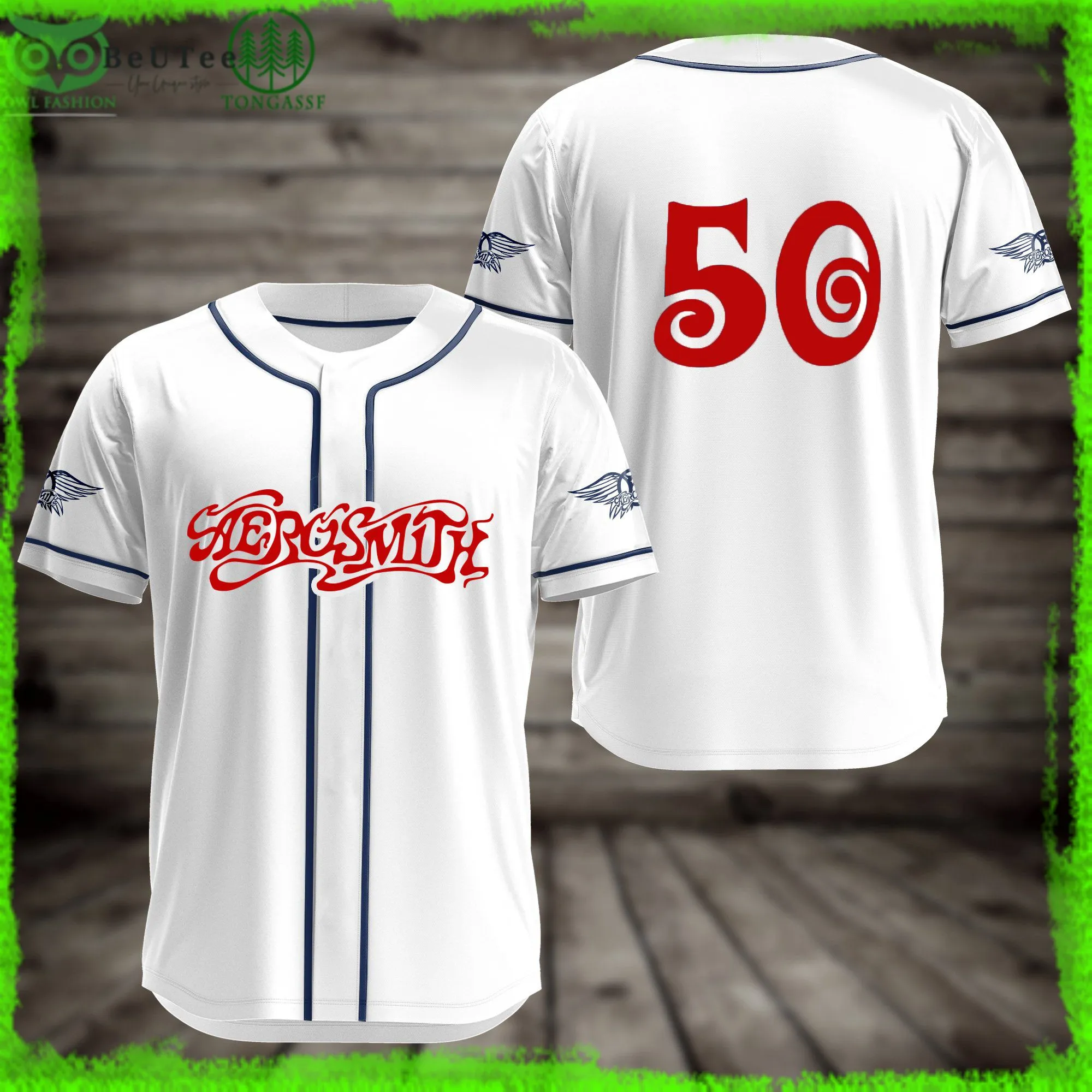 Aerosmith Band White 50 Anniversary Baseball Jersey Shirt Husband,Baseball
