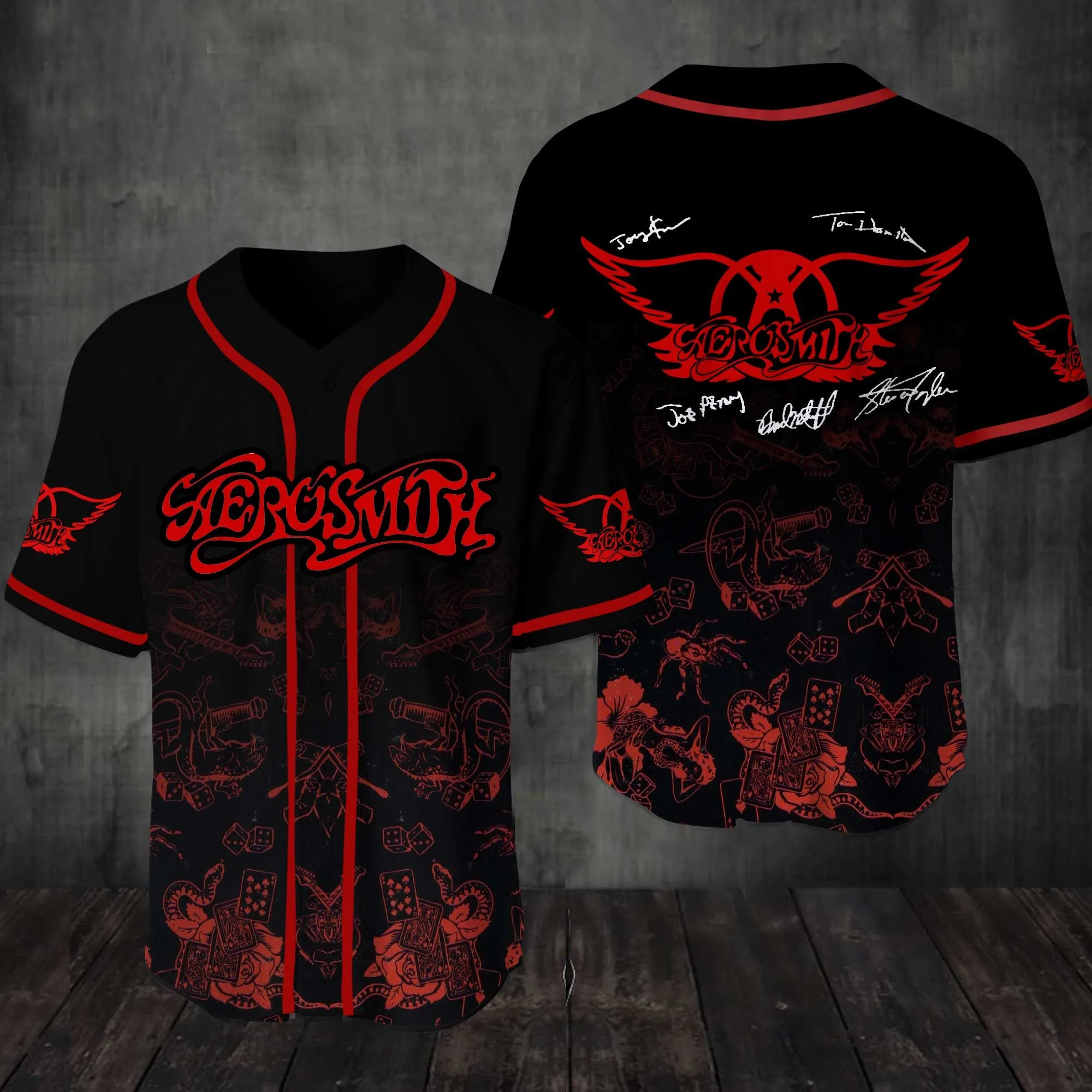 Aerosmith Baseball Jersey Shirt