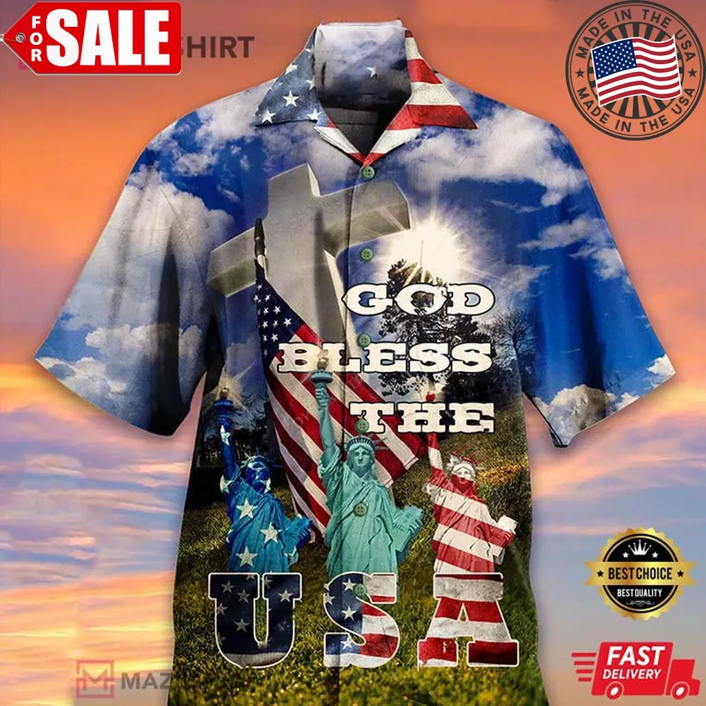 America God Bless The Usa Hawaiian Shirt Size up S to 5XL