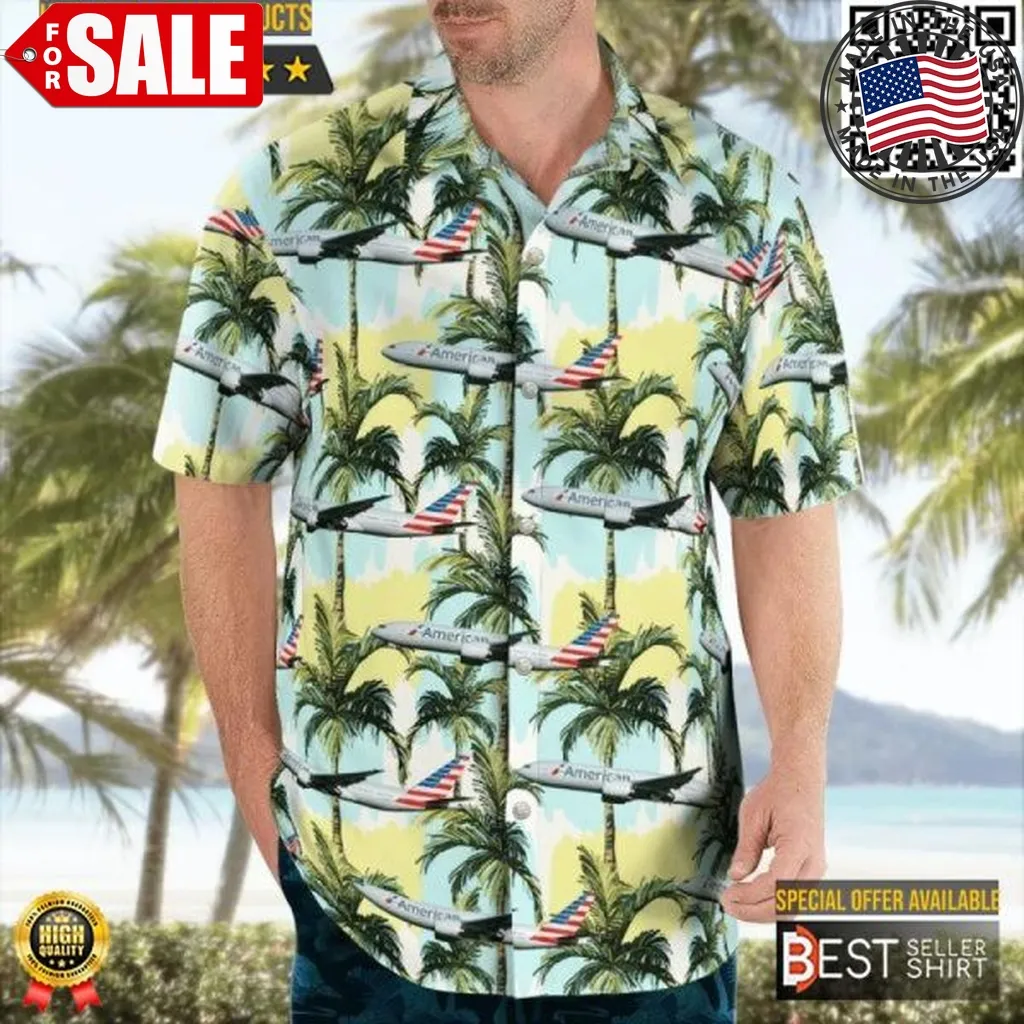 American Airlines Boeing 777 200Er Aircraft Hawaiian Shirt Plus Size