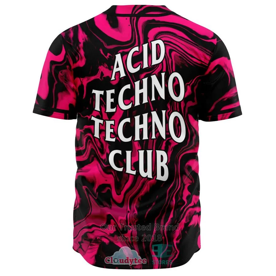Anti Techno Techno Club Pink Black Baseball Jersey