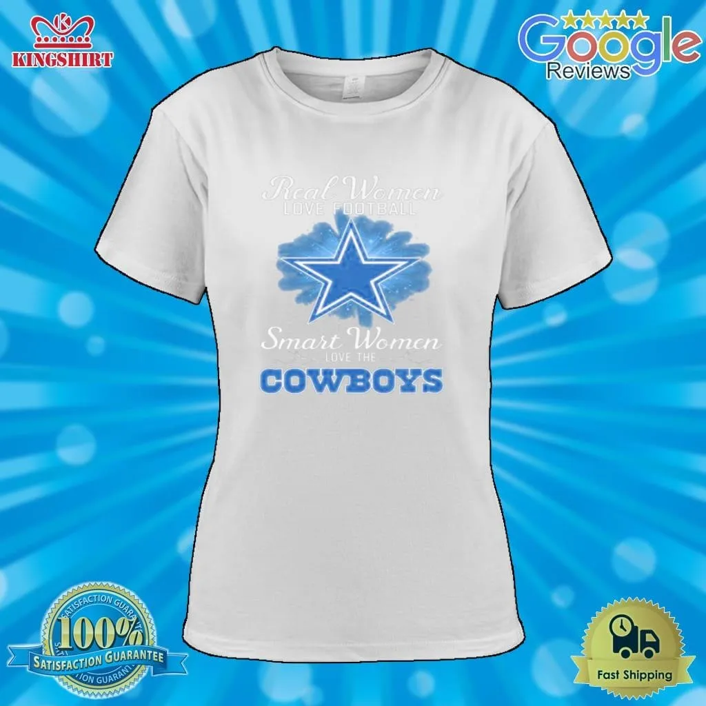 Real Women Love Football Smart Women Love The Dallas Cowboy 2023 Logo Shirt Plus Size