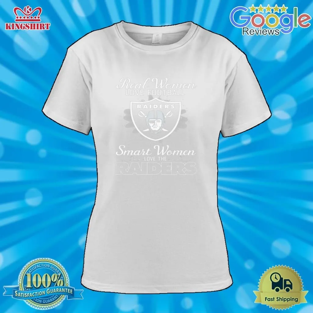 Real Women Love Football Smart Women Love The Las Vegas Raiders 2023 Logo Shirt Unisex Tshirt