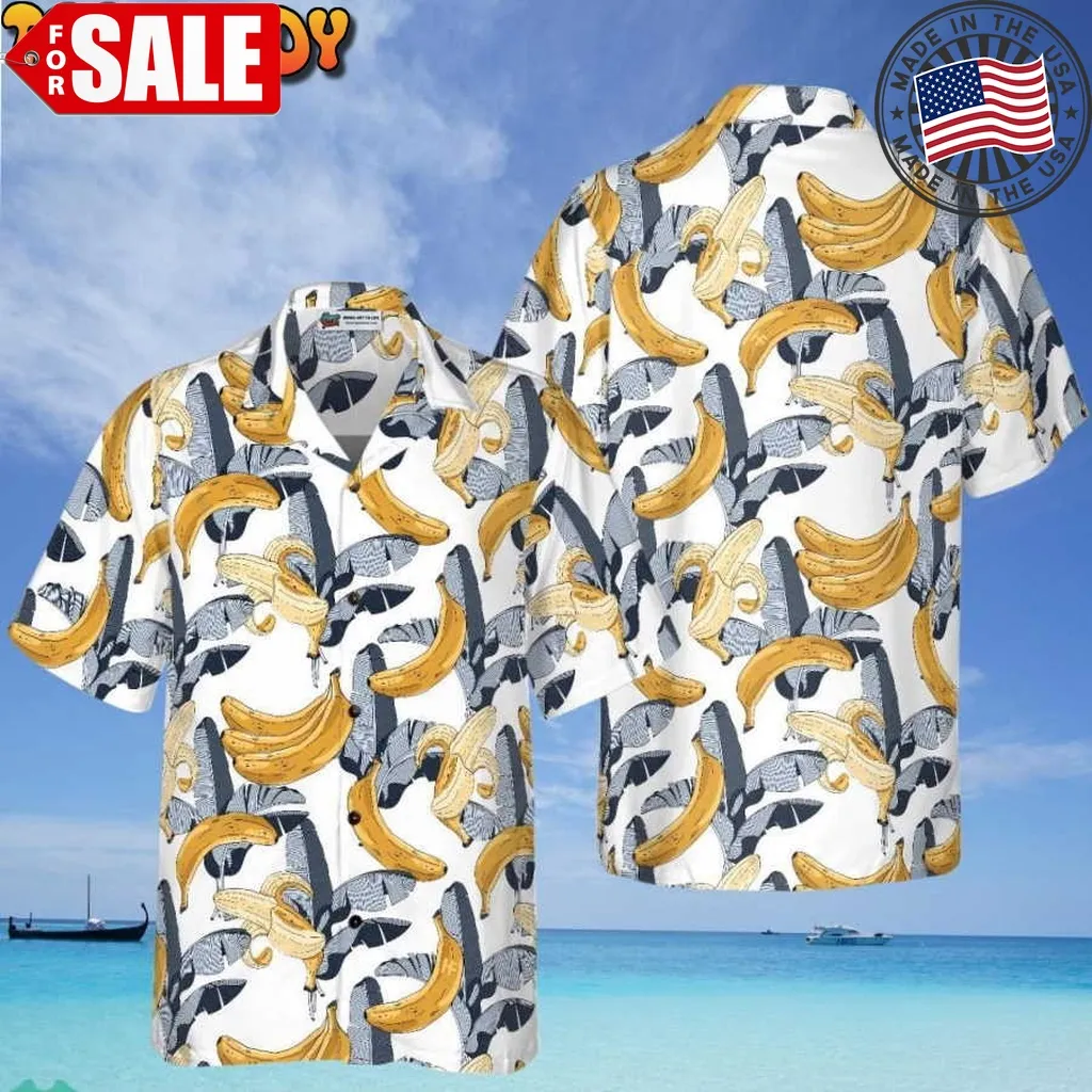 Banana Tropical Hawaiian Shirt Size up S to 5XL