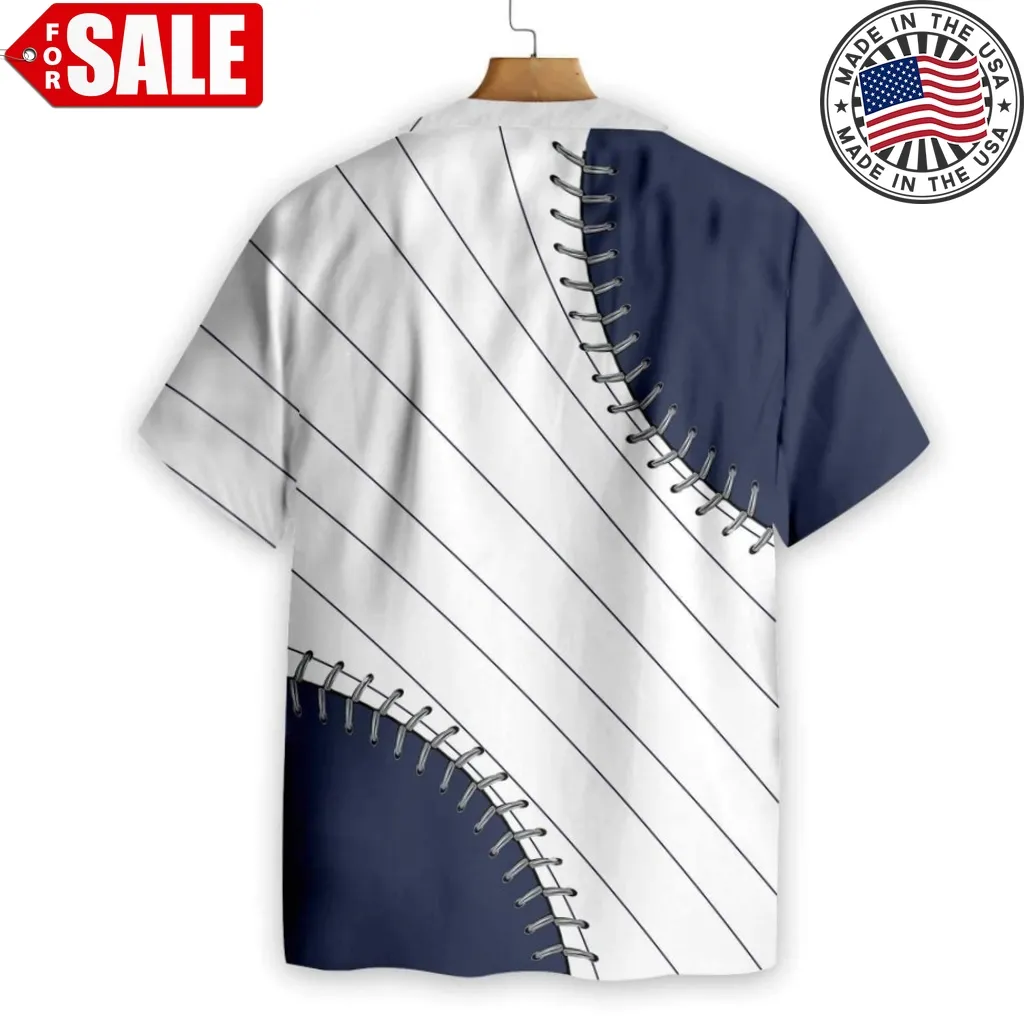 Baseball Lover Navy Blue Hawaiian Shirt Size up S to 5XL