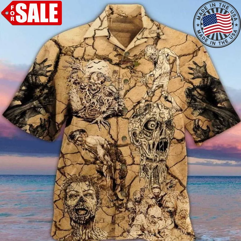 Basset Hound Dog Camping And Halloween And Summer Print Hawaiian Shirt Unisex