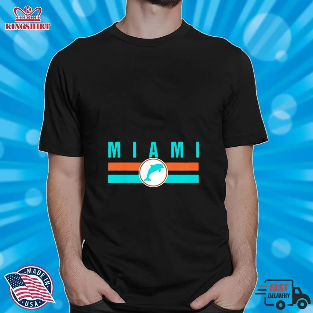 Mia Miami Local Standard Mia Retro Dolphin Miami Fl Shirt Unisex Tshirt Dad