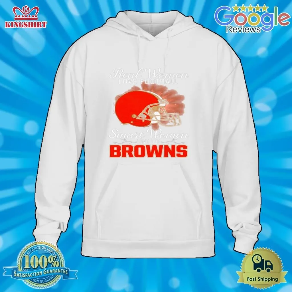 Real Women Love Football Smart Women Love The Cleveland Browns 2023 Logo Shirt Size up S to 4XL