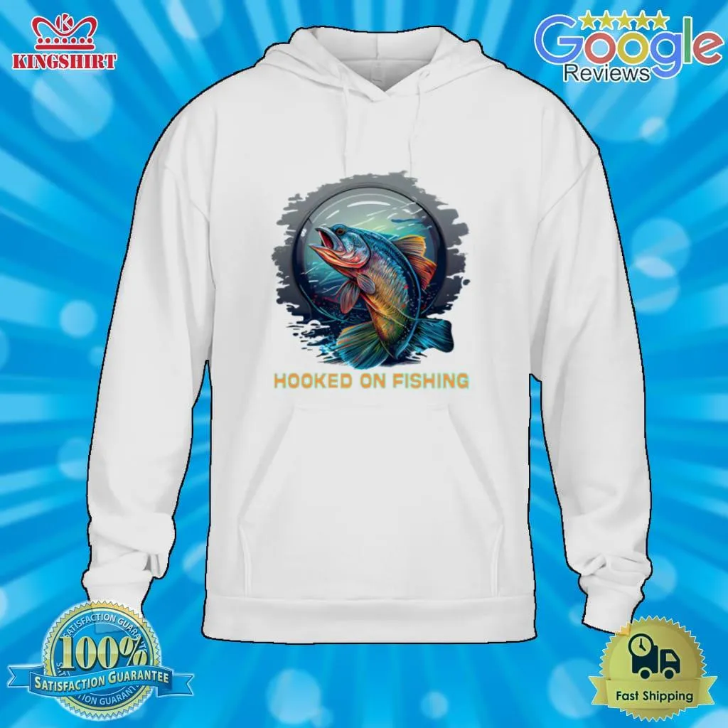 A Colored Fish Hooked On Fishing Shirt