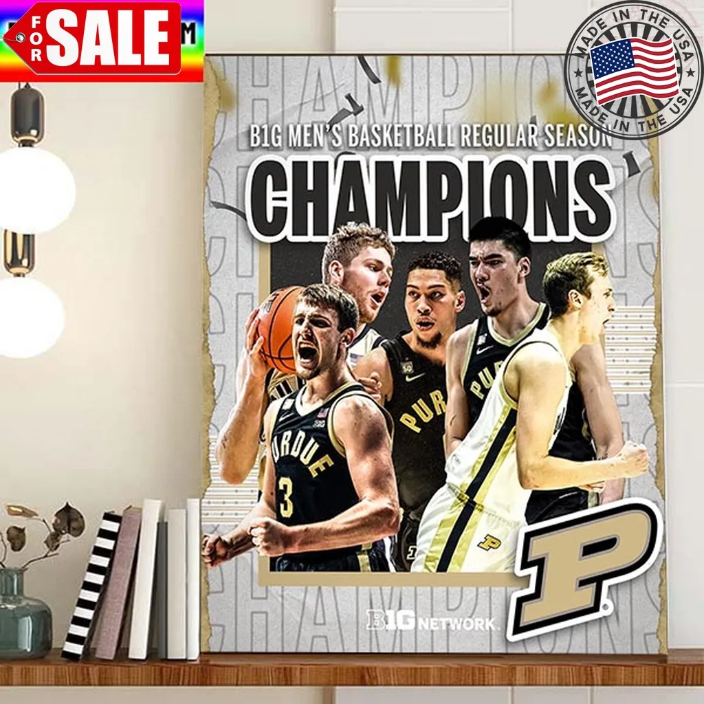 Big Ten Mens Basketball Regular Season Champions Are Purdue Basketball Home Decor Poster Canvas Trending