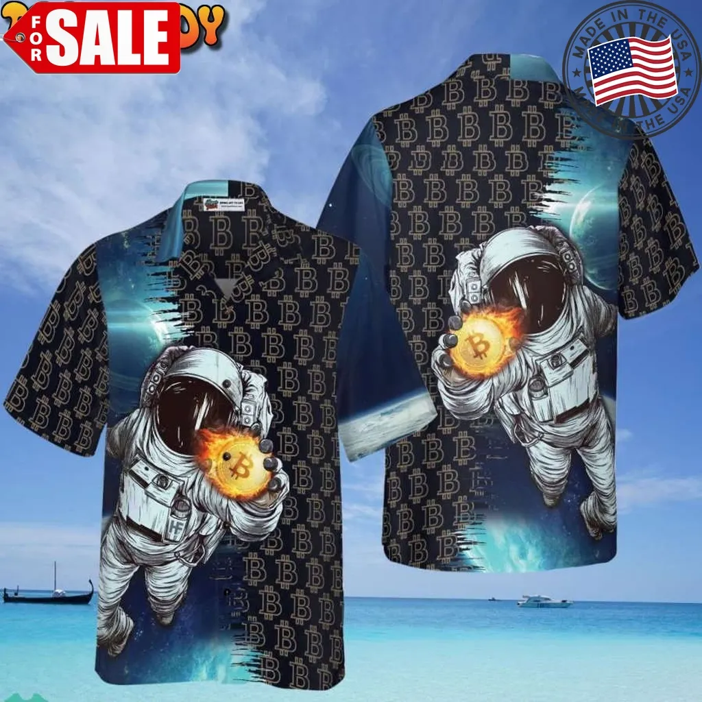 Bitcoin To The Moon Hawaiian Shirt Plus Size