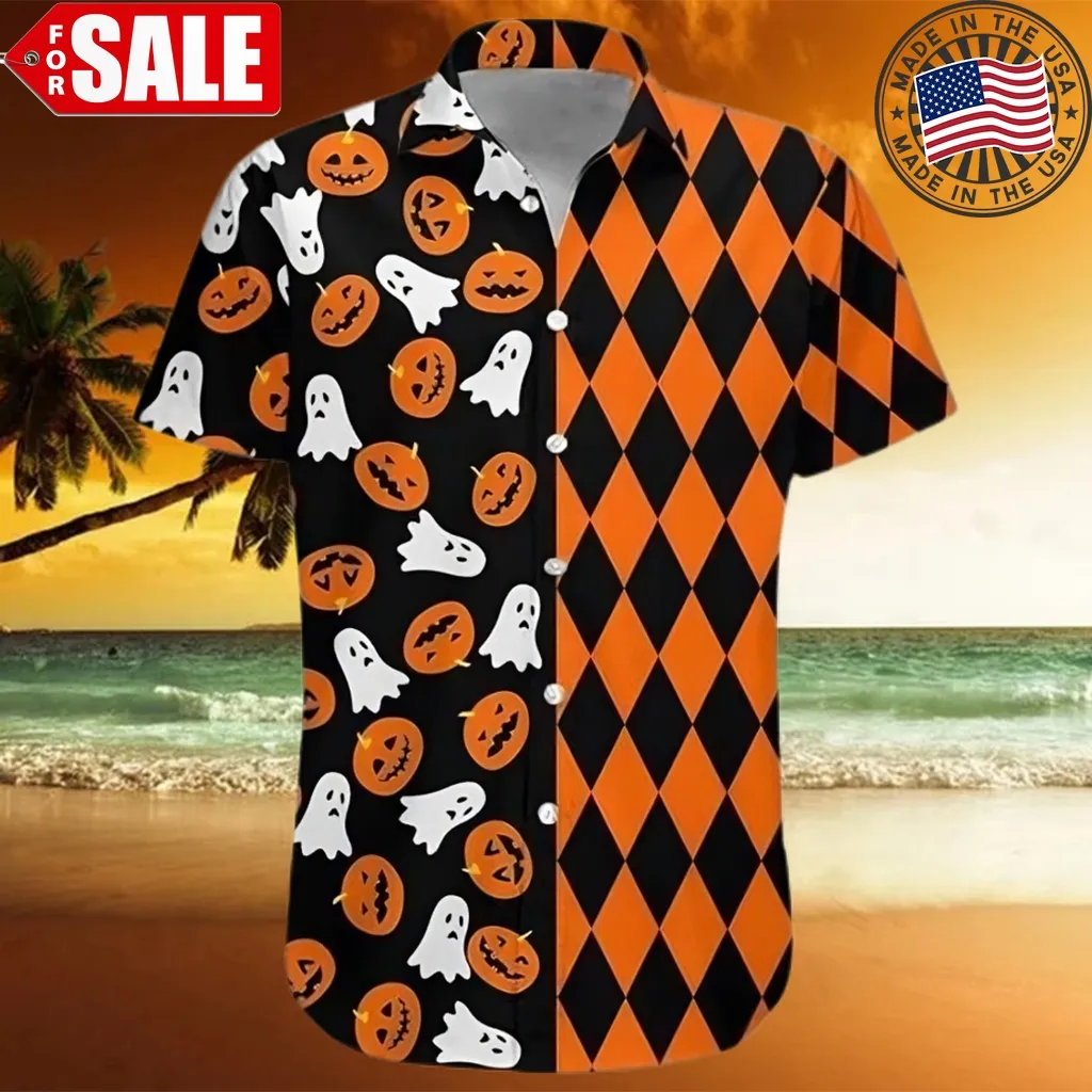 Boo And Pumpkin Cute Gift For Halloween Hawaiian Shirt Plus Size