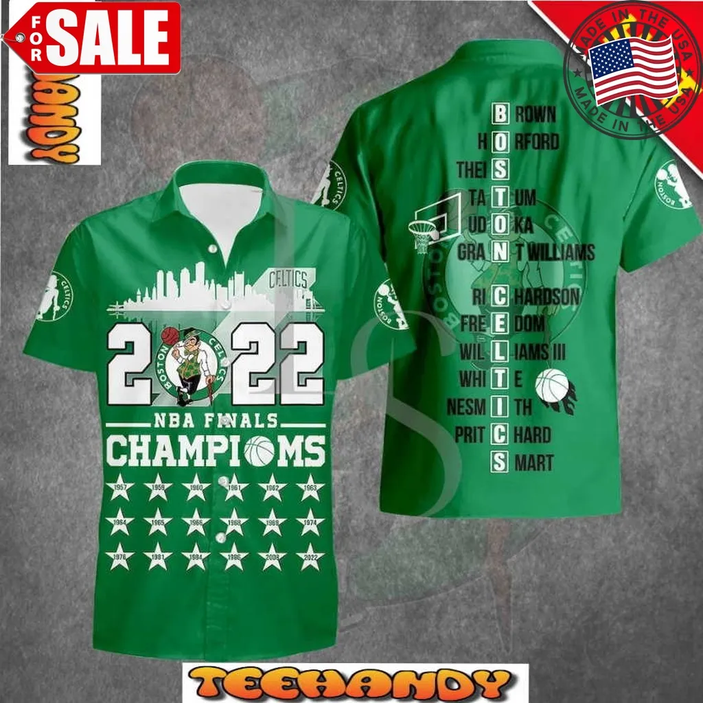 Boston Celtics Nba Finals Champions Hawaiian Shirt Size up S to 5XL