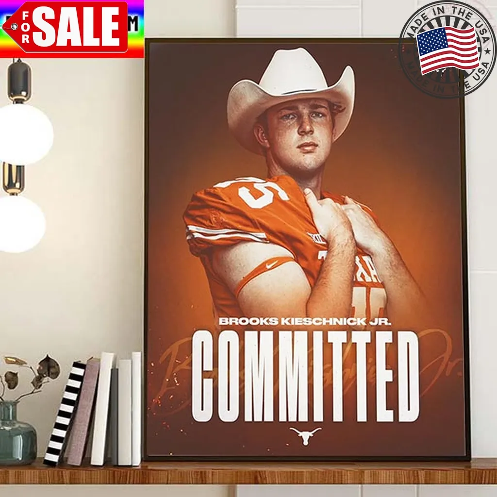 Brooks Kieschnick Jr Committed Texas Baseball Home Decor Poster Canvas Trending
