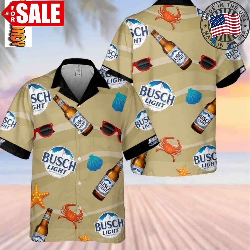 Busch Light Beach Hawaiian Shirt Plus Size