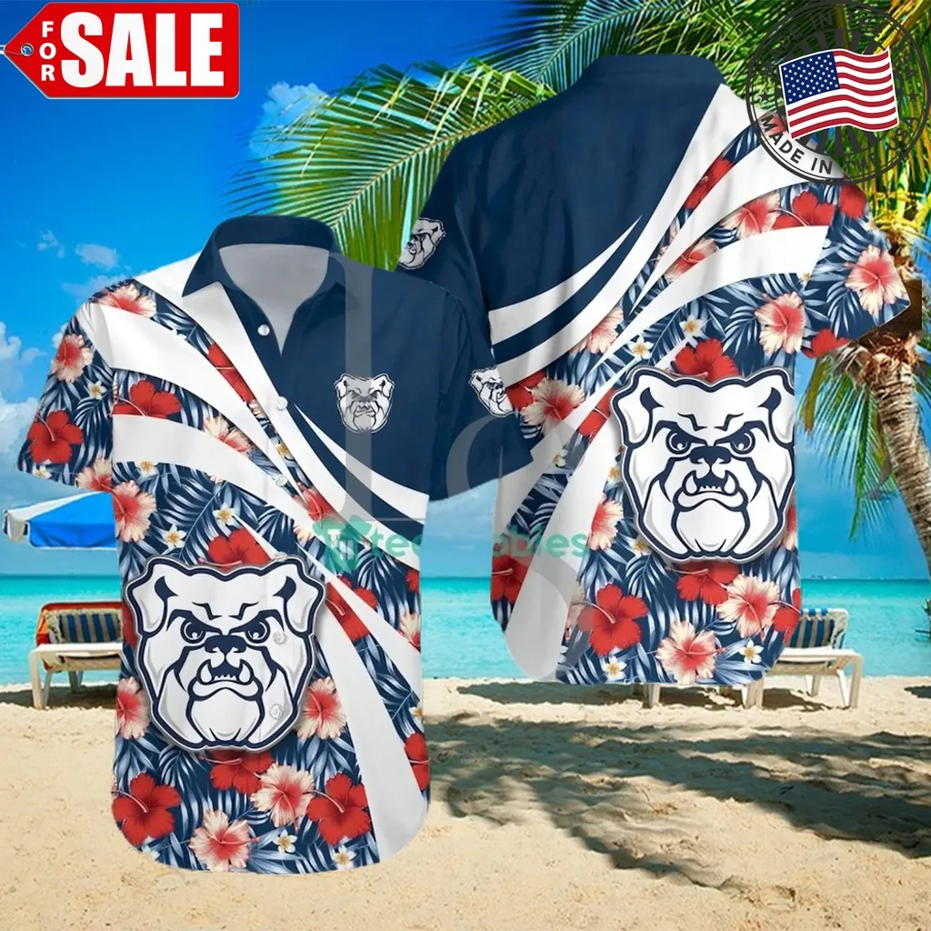 Butler Bulldogs Ncaa Hibiscus Tropical Flower Hawaiian Shirt Plus Size