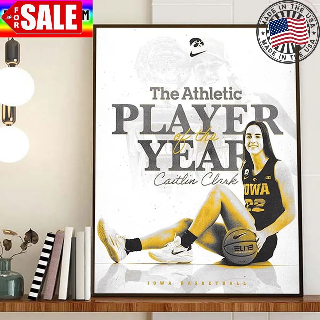 Caitlin Clark Is The Athletic Wbb Player Of The Year Home Decor Poster Canvas Trending