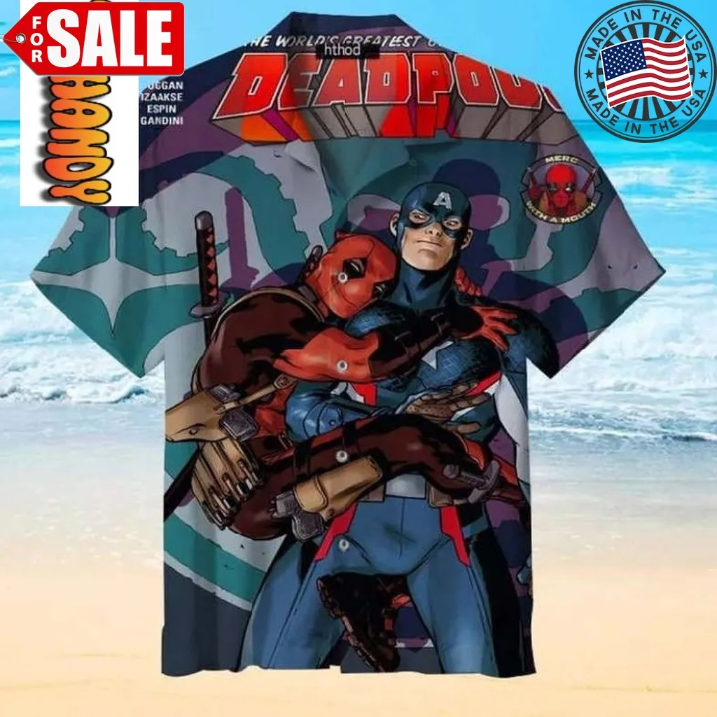 Captain America And Deadpool Hawaiian Shirt Size up S to 5XL