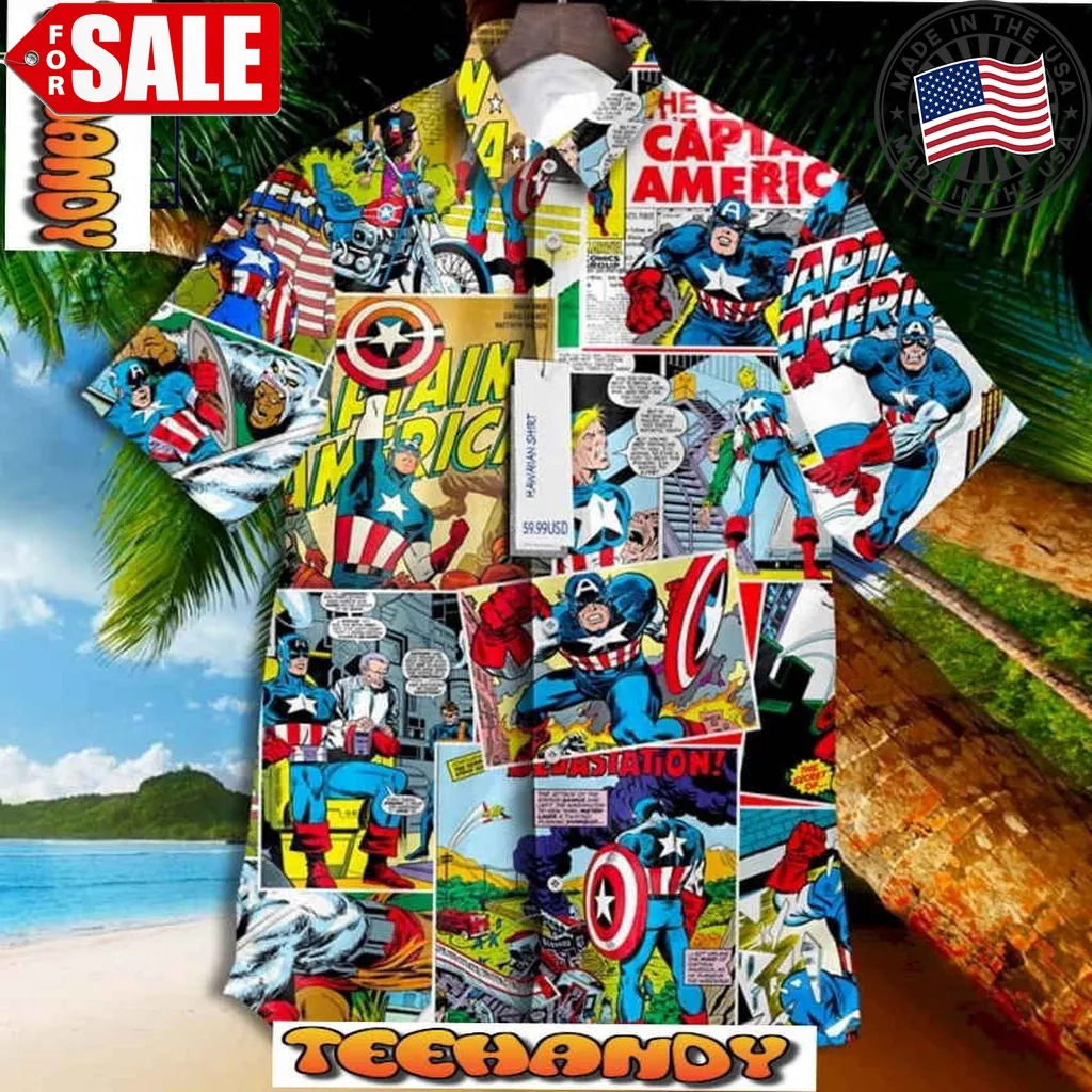 Captain America Marvel Comics Hawaiian Shirt Unisex