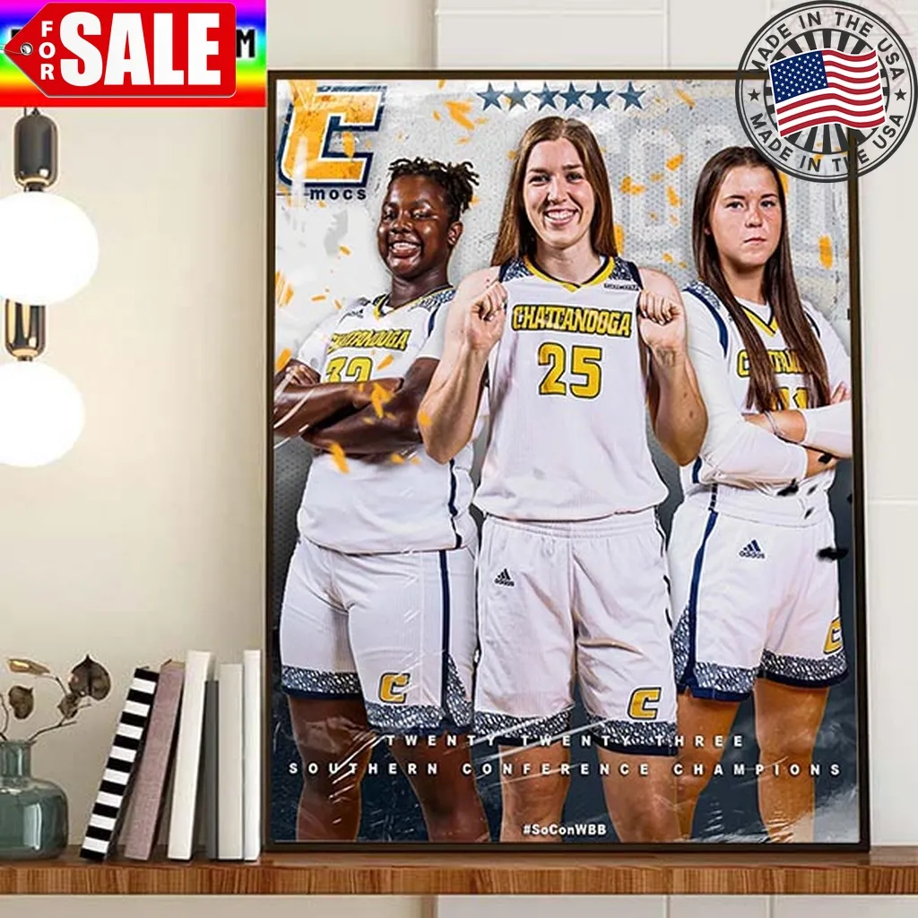 Chattanooga Mocs Womens Basketball 2023 Southern Conference Champions Home Decor Poster Canvas Trending