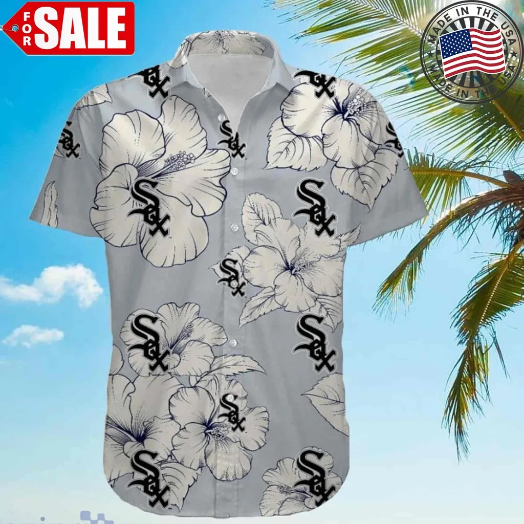 Chicago White Sox Tropical Big Flower Hawaiian Shirt Size up S to 5XL