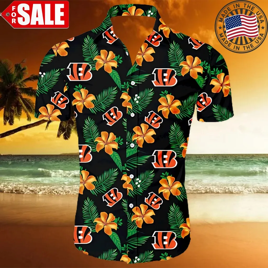 Cincinnati Bengals Hawaiian Shirt Tropical Flower Summer 2022 Unisex