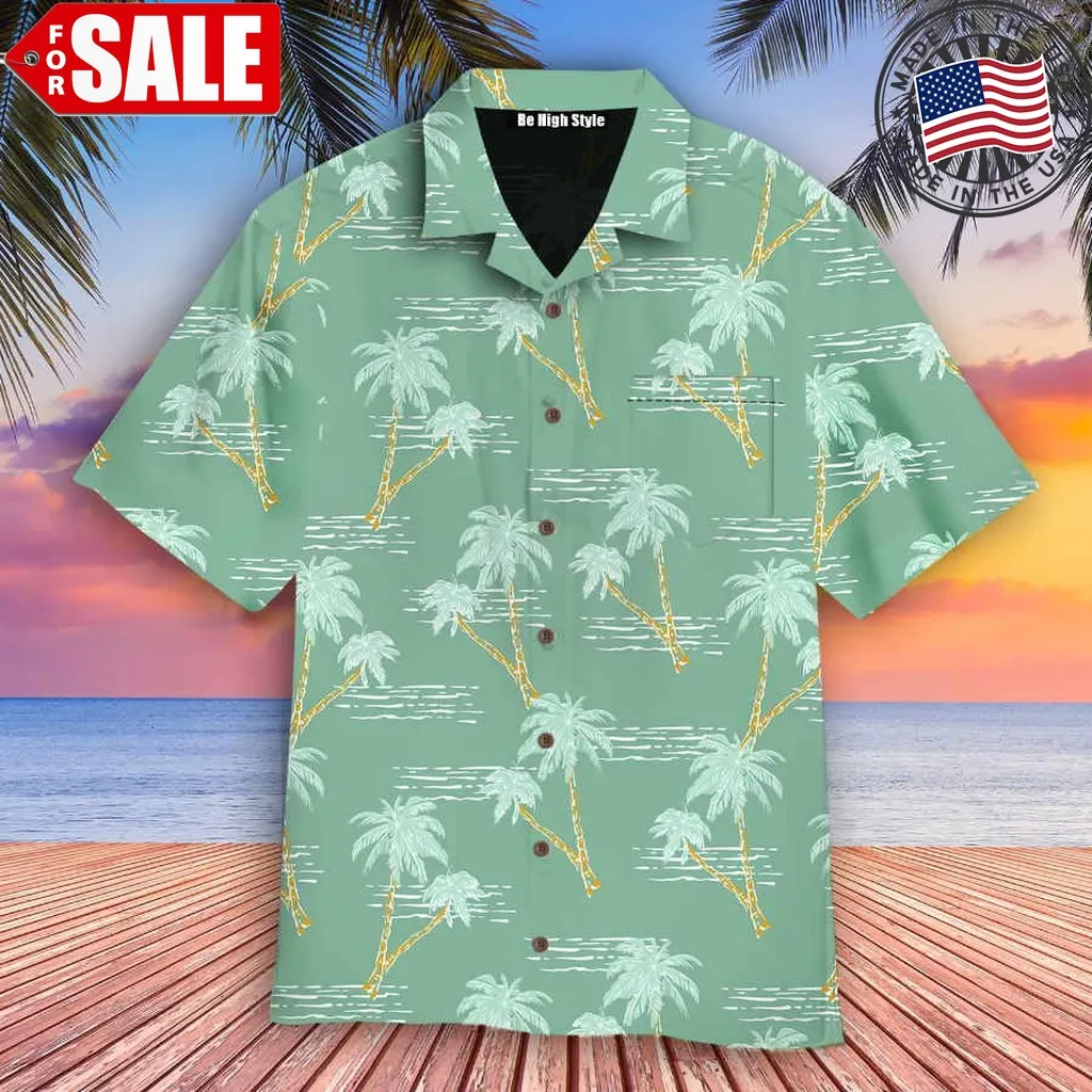 Coconut Tree Wave Hawaiian Shirt Size up S to 5XL