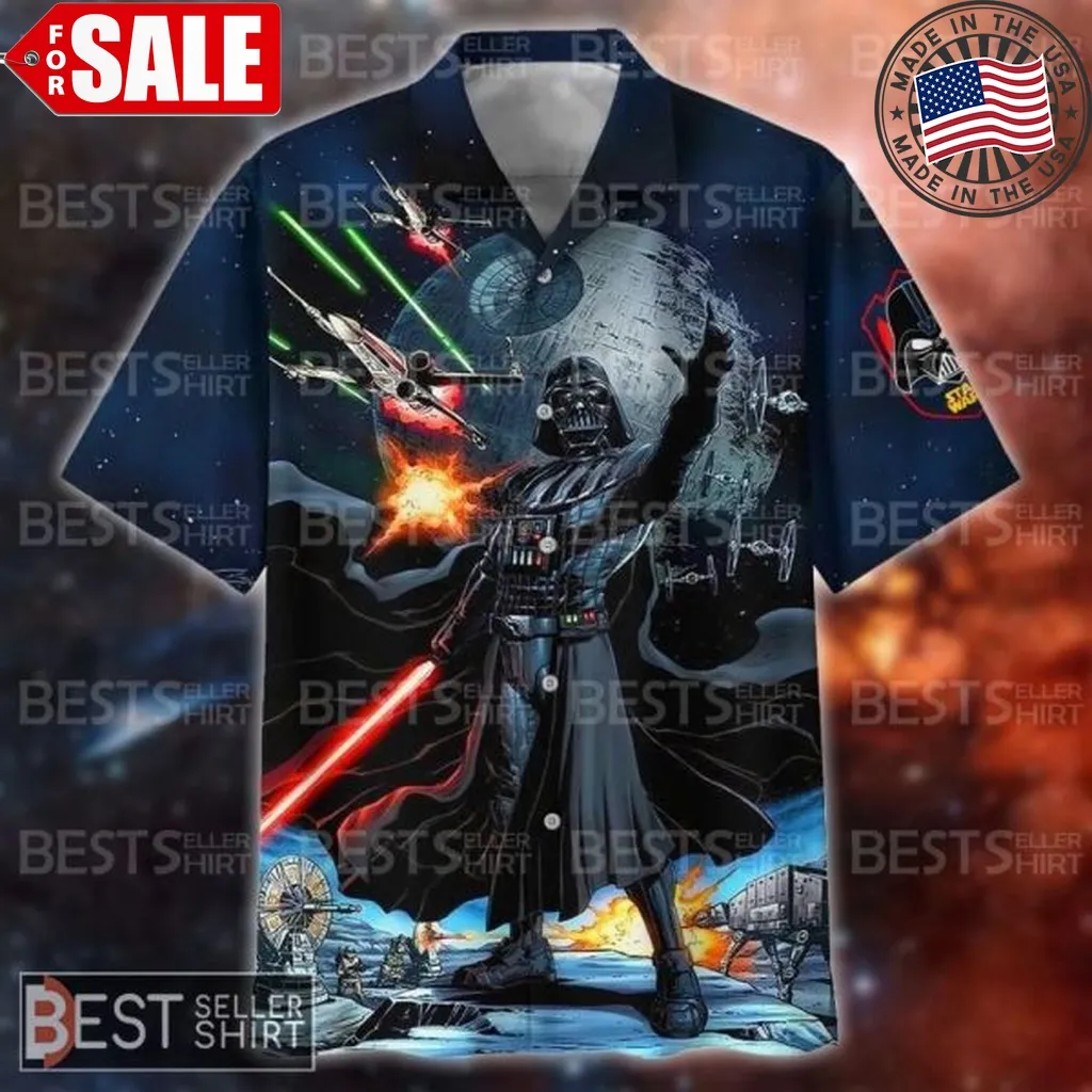 Darth Vader Battleship Star Wars Hawaiian Shirt Size up S to 5XL