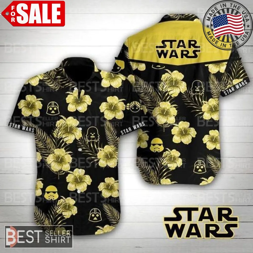 Darth Vader Icon Star Wars Hawaiian Shirt Yellow Unisex