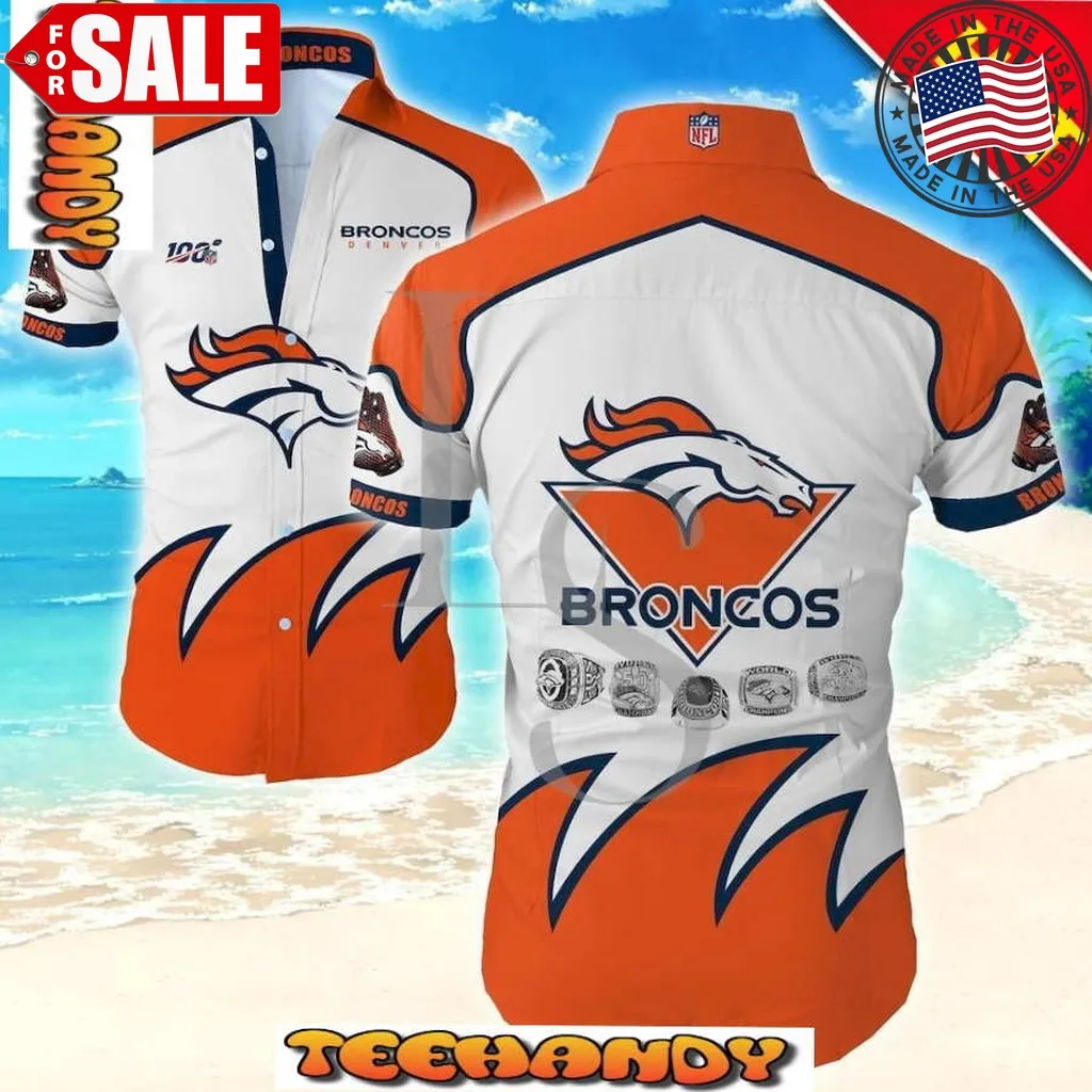 Denver Broncos 100Th Anniversary Hawaiian Shirt Size up S to 5XL