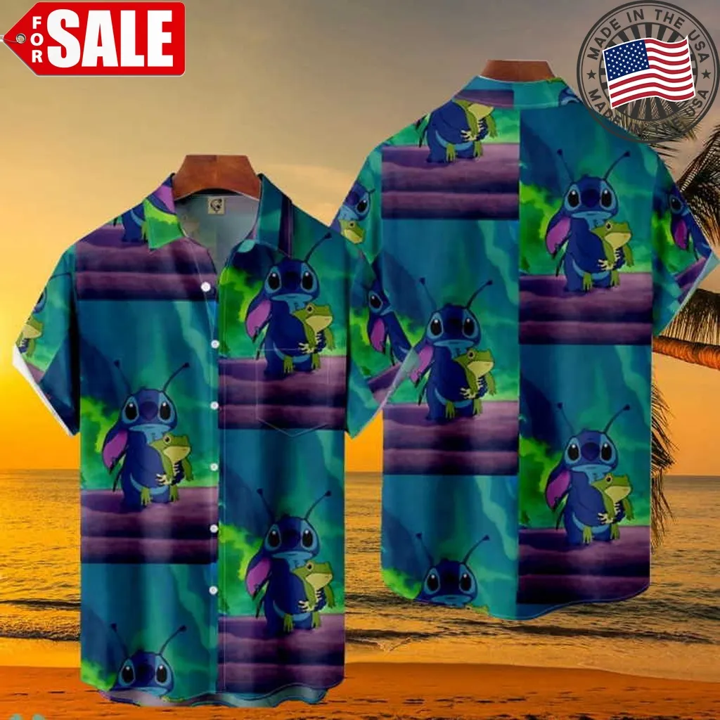 Disney Lilo And Stitch Summer Tropical Hawaiian Shirt Size up S to 5XL