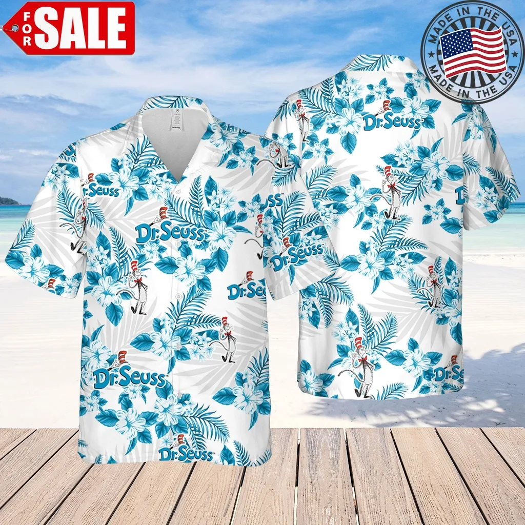 Dr Seuss Hawaiian Flowers Pattern Beach Shirt Plus Size