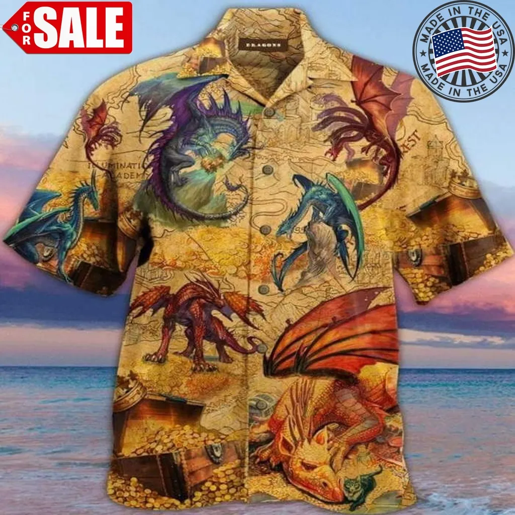 Dragon Legend Print Hawaiian Shirt Plus Size