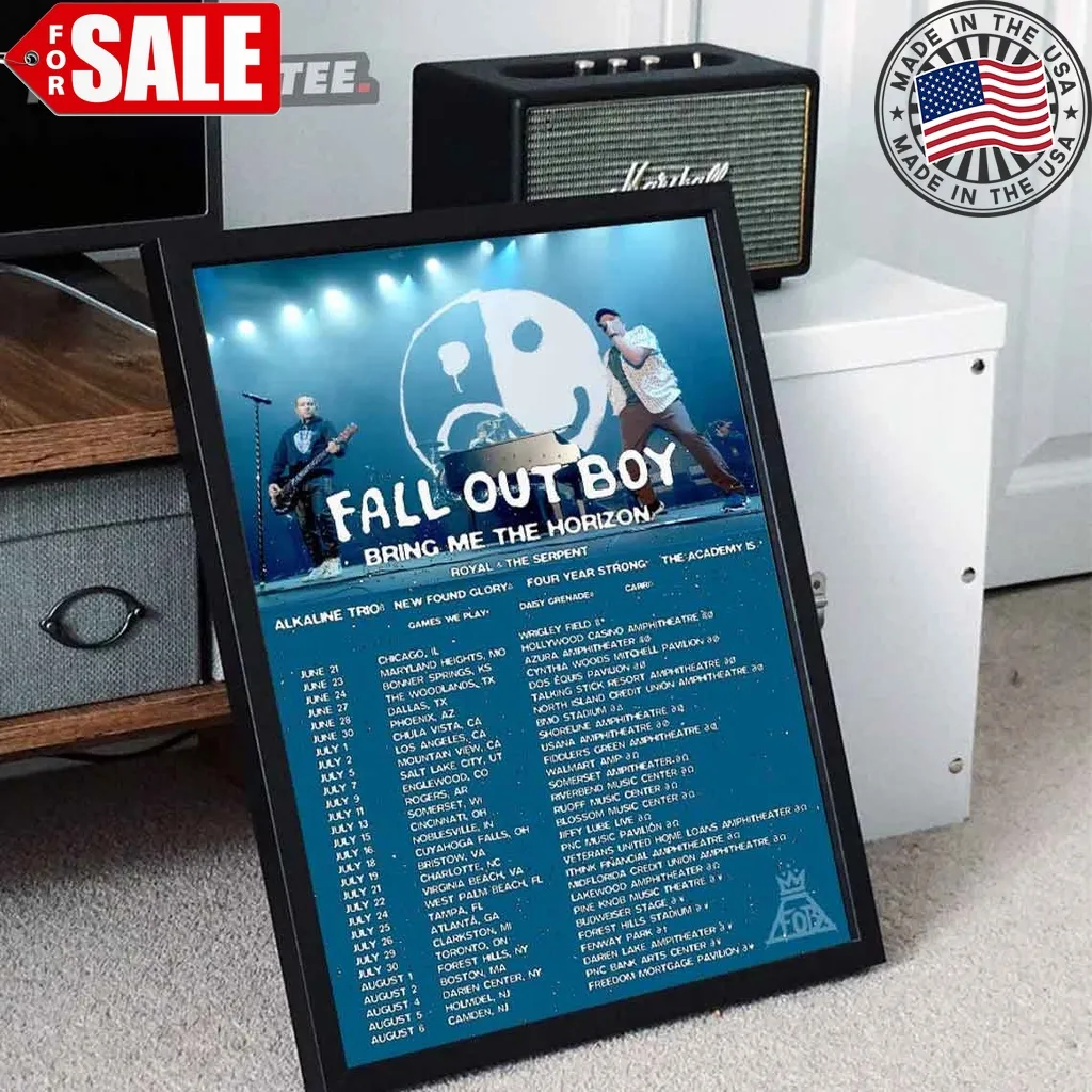 Fall Out Boy Tour 2023 Home Decor Wall Poster Trending