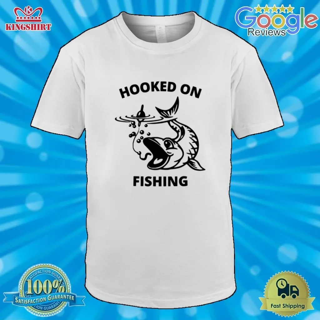 Lucky In Fishing Hooked On Fishing Shirt Plus Size Fishing,Dad