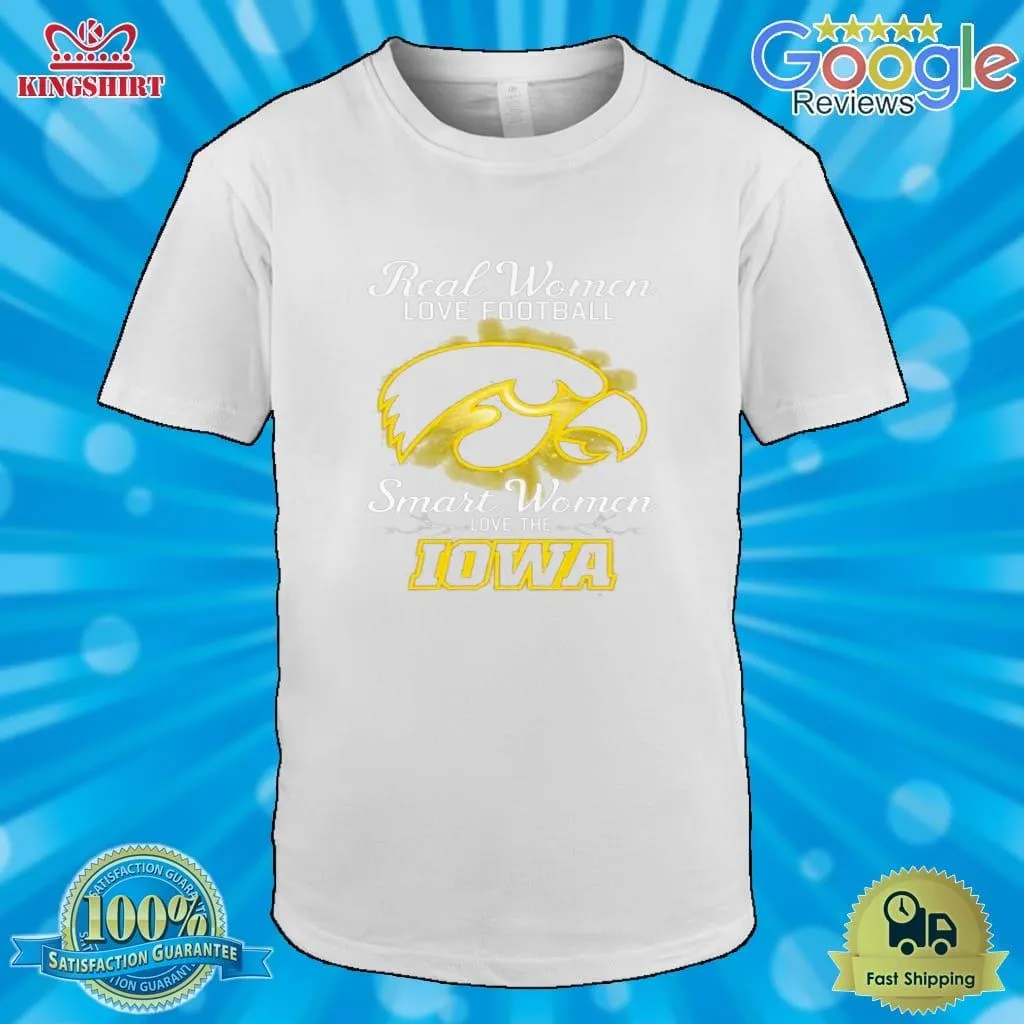Real Women Love Football Smart Women Love The Iowa Hawkeyes 2023 Logo Shirt Unisex Tshirt