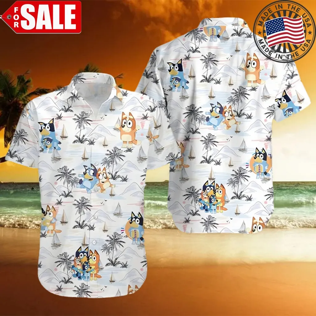 Funny Bluey Family Hawaiian Shirt Size up S to 5XL