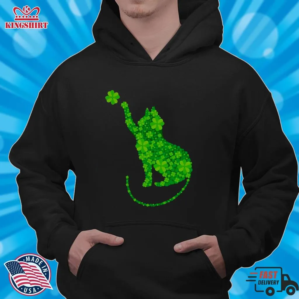 Cat St Patricks Day Shamrock Shirt