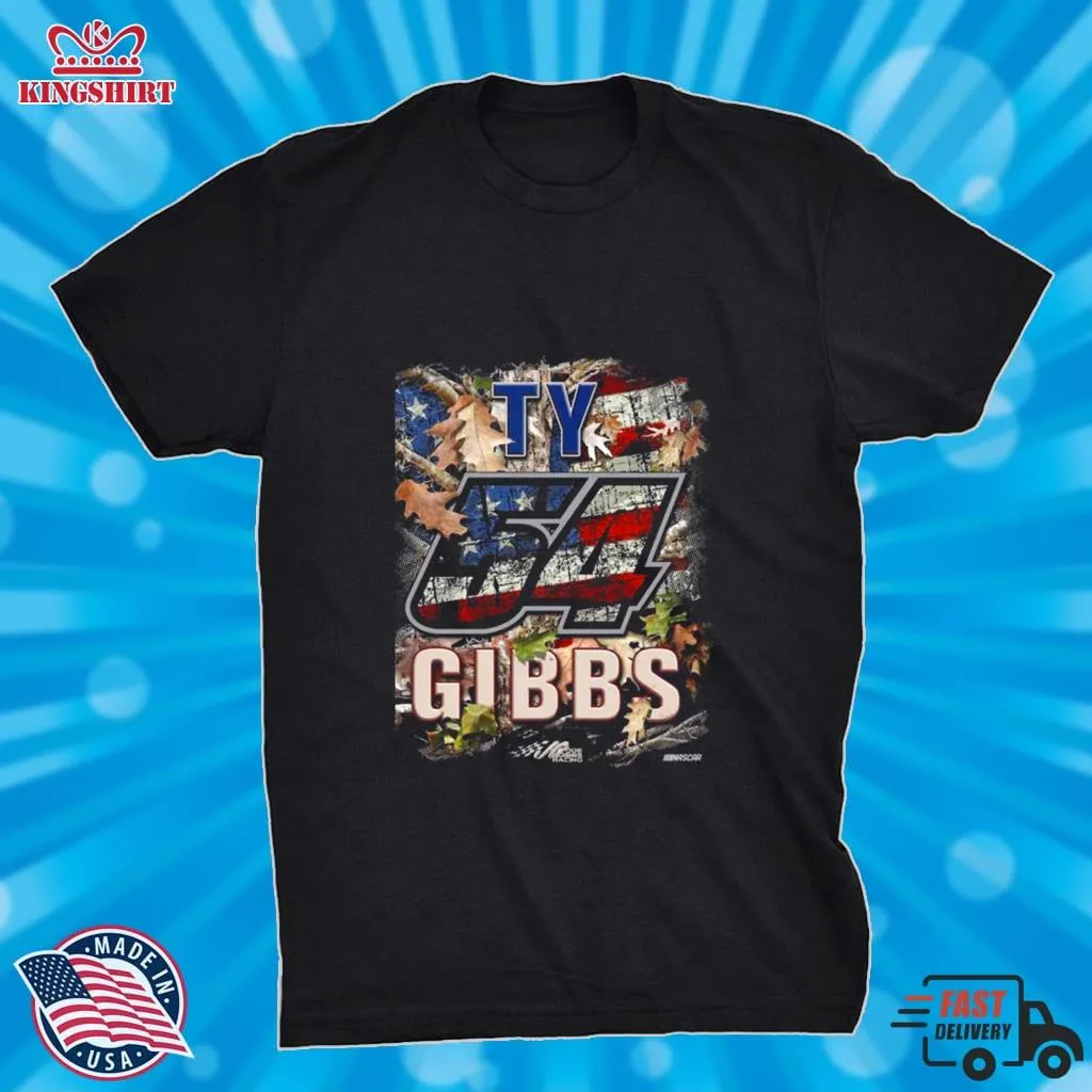 Ty Gibbs Joe Gibbs Racing Team Collection Patriotic Shirt