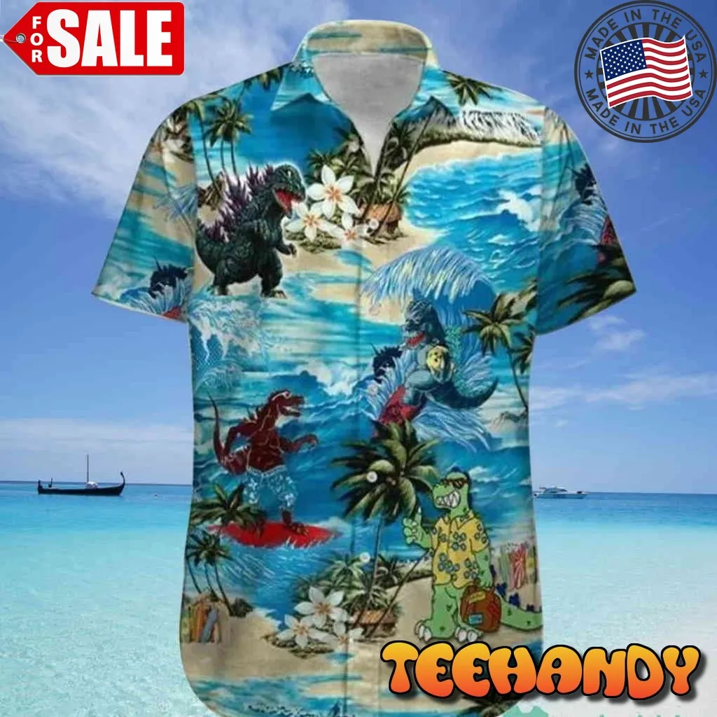 Godzilla Aloha Hawaiian Shirt Unisex