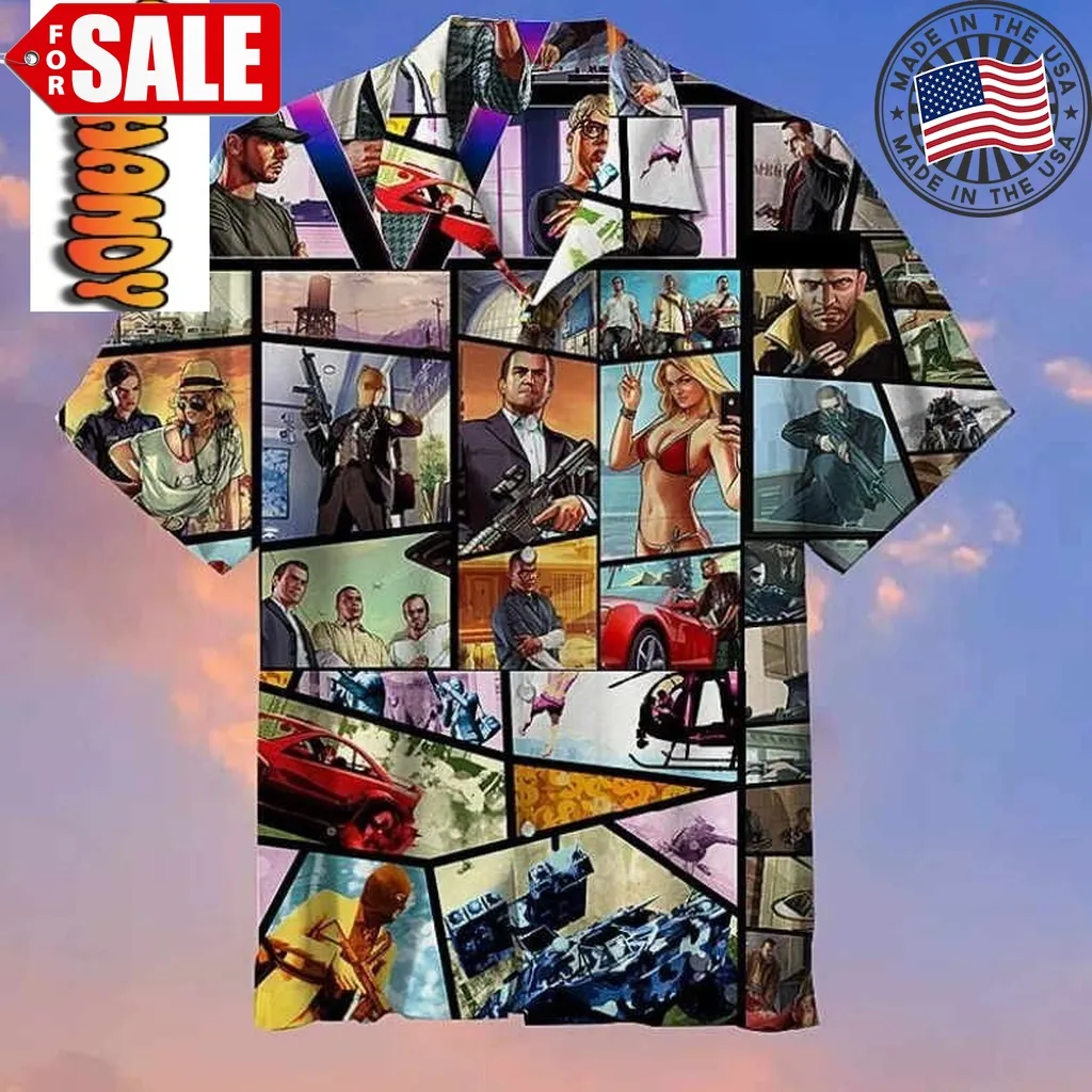 Grand Theft Auto Hawaiian Shirt Unisex