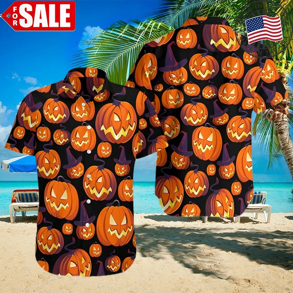 Halloween Pumpkin Hawaiian Shirt Unisex