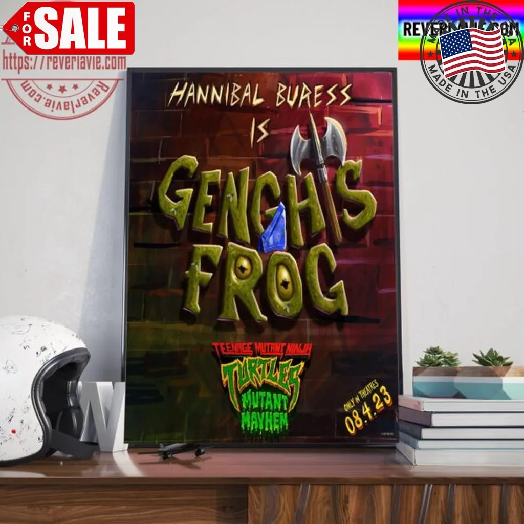 Hannibal Buress Is Genghis Frog In Teenage Mutant Ninja Turtles Mutant Mayhem Home Decor Poster Canvas Trending