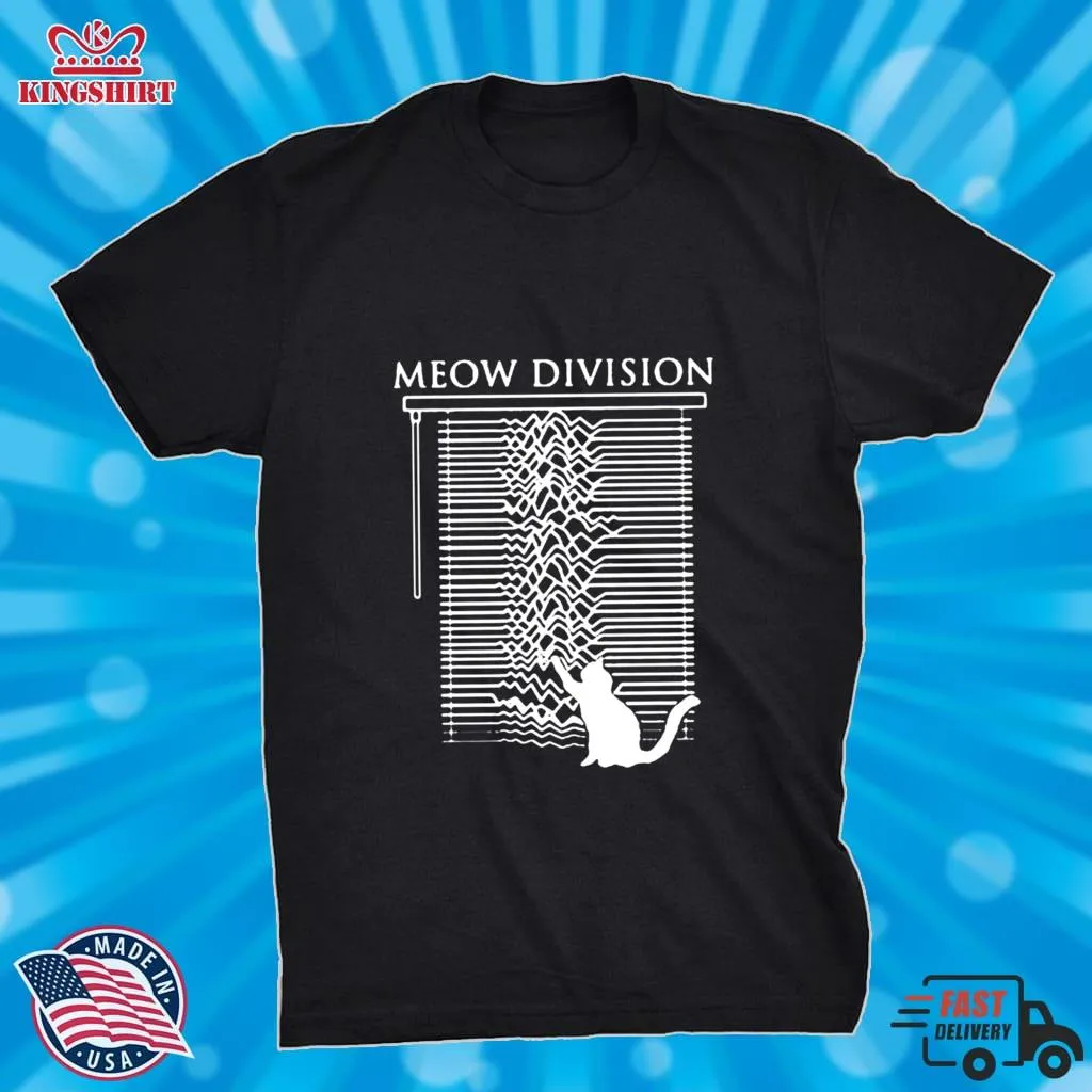 Funny Meow Division Joy Division Parody Shirt