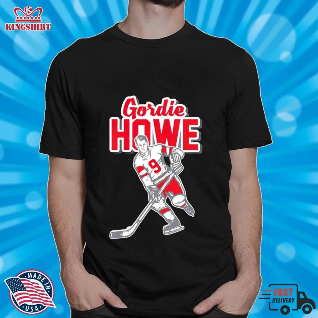 Gordie Howe Mural Hockey Shirt Plus Size