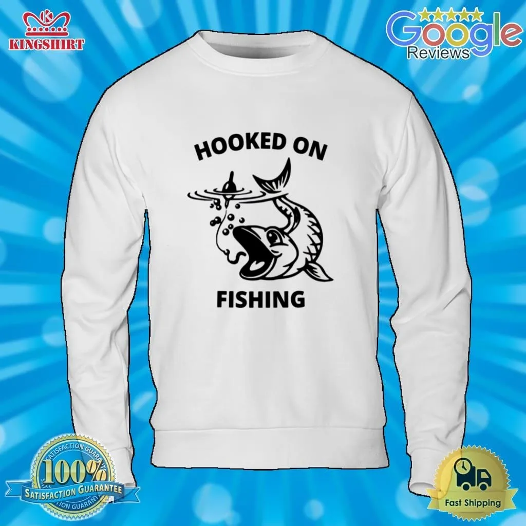 Lucky In Fishing Hooked On Fishing Shirt Plus Size Fishing,Dad
