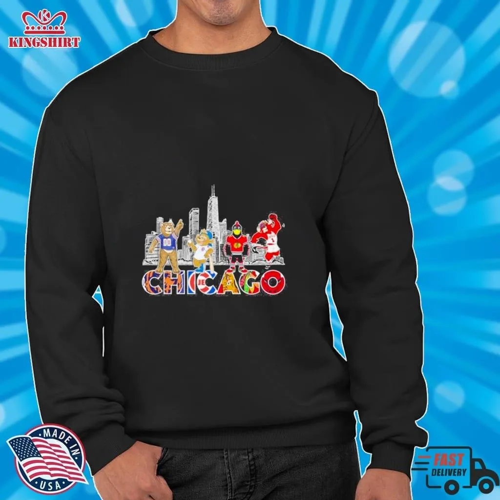 Mascot Chicago Skyline 2023 Shirt Size up S to 4XL Dad