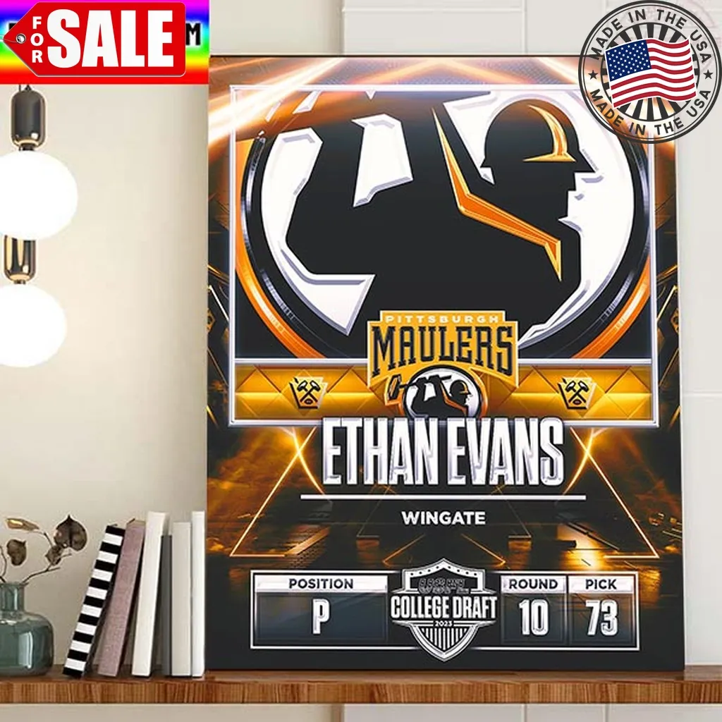 Houston Gamblers In The 2023 Usfl College Draft Select Ethan Evans Home Decor Poster Canvas Trending